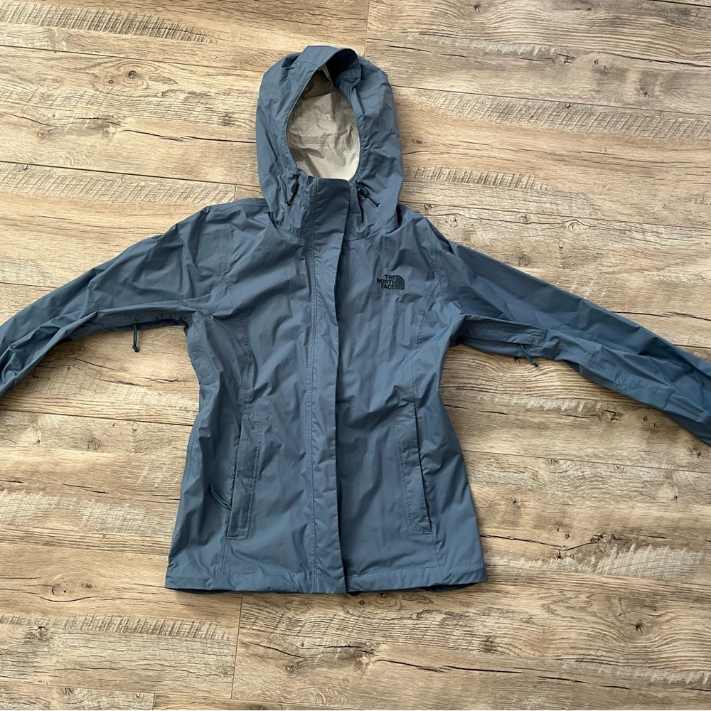 The North Face Women's Slate Blue Waterproof Hooded Jacket
